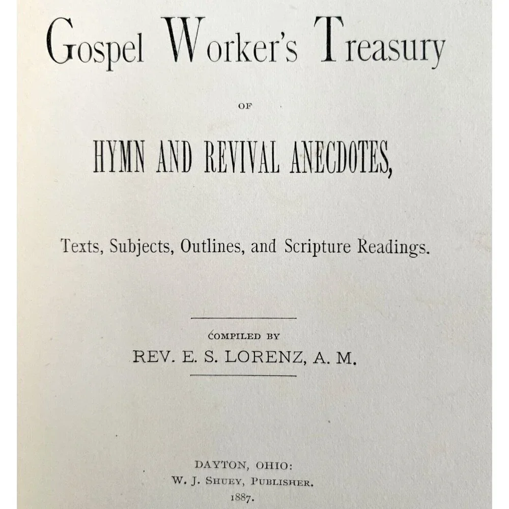 Gospel Workers Treasury Of Hymns Revivals 1887 1st Edition Victorian HC Book HBS - Picture 3 of 7